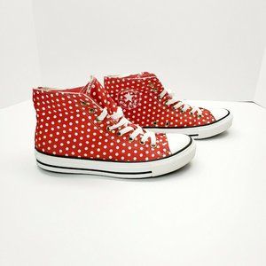Womens Converse All Star High Top Red and white